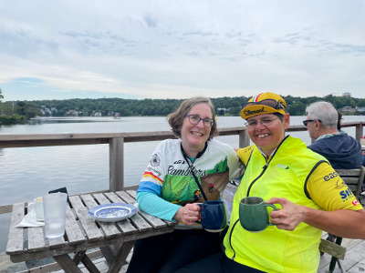 Ann and Kimmie at the Cottage Café