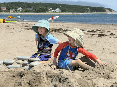 Andrew and Alex at Rainbow Haven Beach
